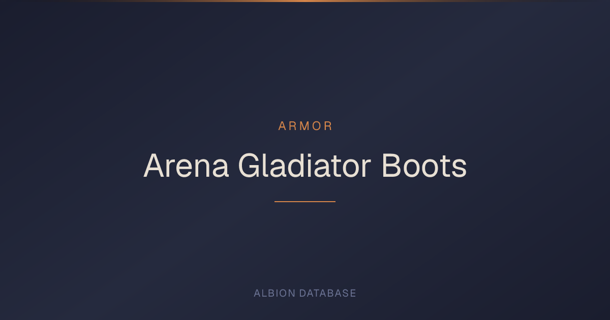 Albion Online Arena Gladiator Boots — Armor Stats & Spells - Albion ...