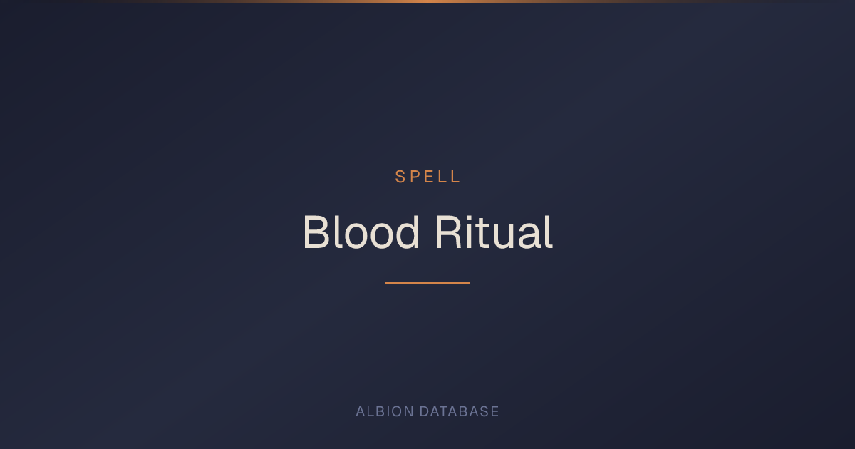 Albion Online Blood Ritual — Ability Details & Scaling - Albion Online ...