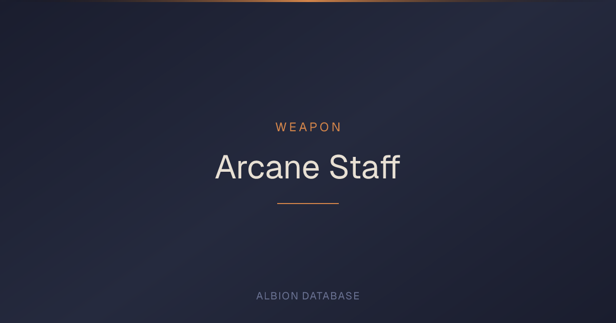 Albion Online Arcane Staff Build & PvP Stats 2026
