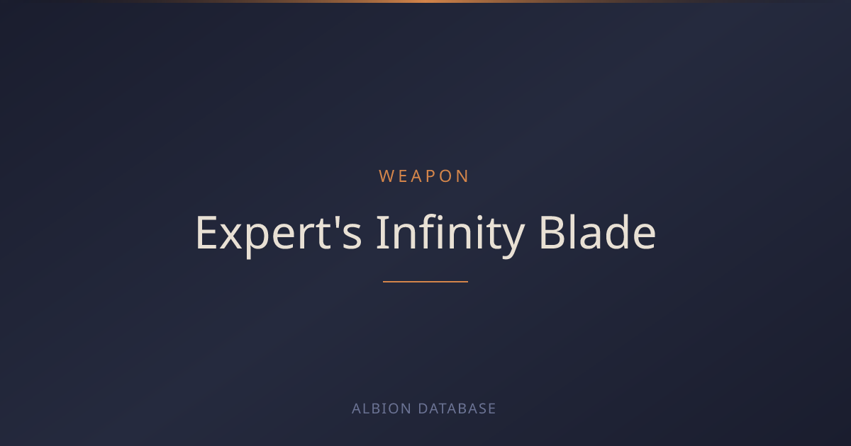 Albion Online Expert's Infinity Blade — Weapon Stats & Abilities ...