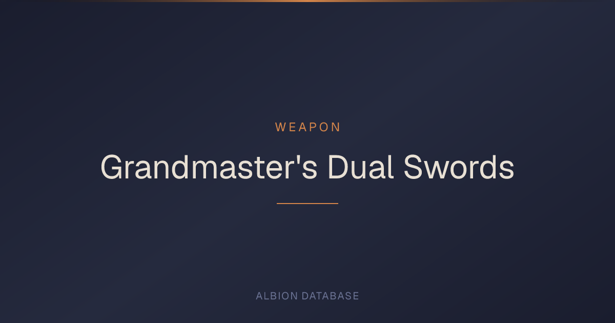 Albion Online Grandmaster's Dual Swords — Weapon Stats & Abilities ...