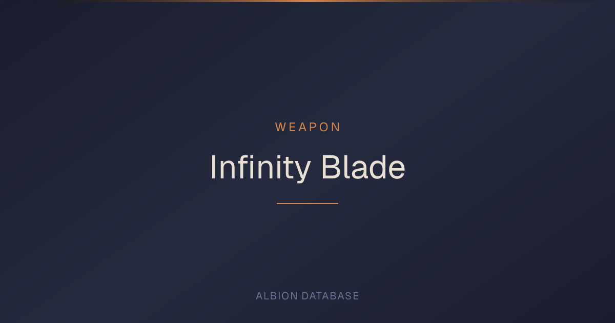 Albion Online Infinity Blade Build & PvP Stats 2026
