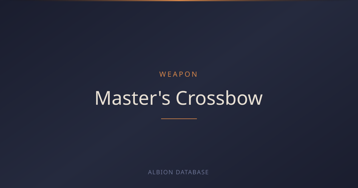 Albion Online Master's Crossbow — Weapon Stats & Abilities - Albion ...
